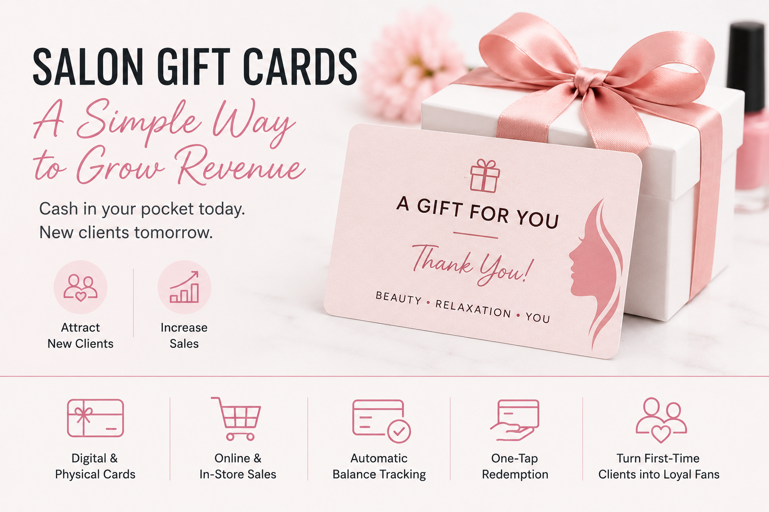 Sell and redeem physical and digital salon gift cards directly in the Astra POS system