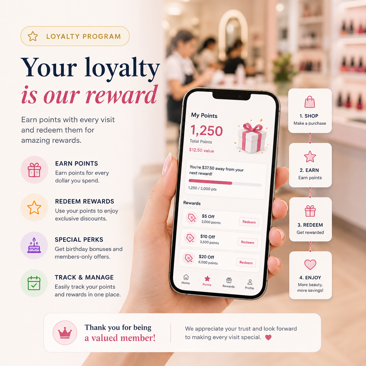 Loyalty program settings in Astra