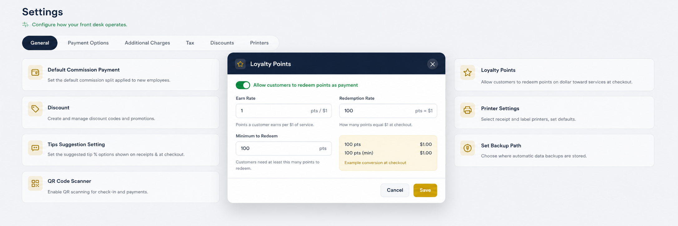 Loyalty points shown on the Astra checkout