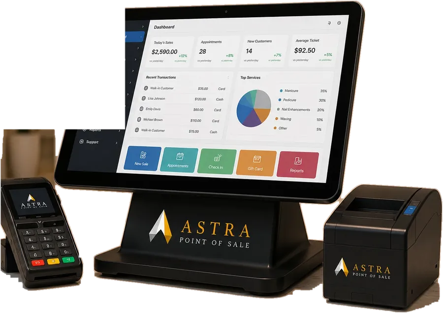 Astra POS all-in-one hardware